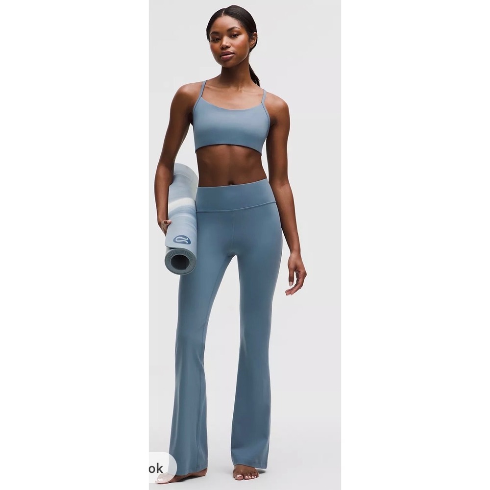 Lululemon Groove Nulu High Rise Flared Pant Yoga Leggings Women's  blue 18 Plus